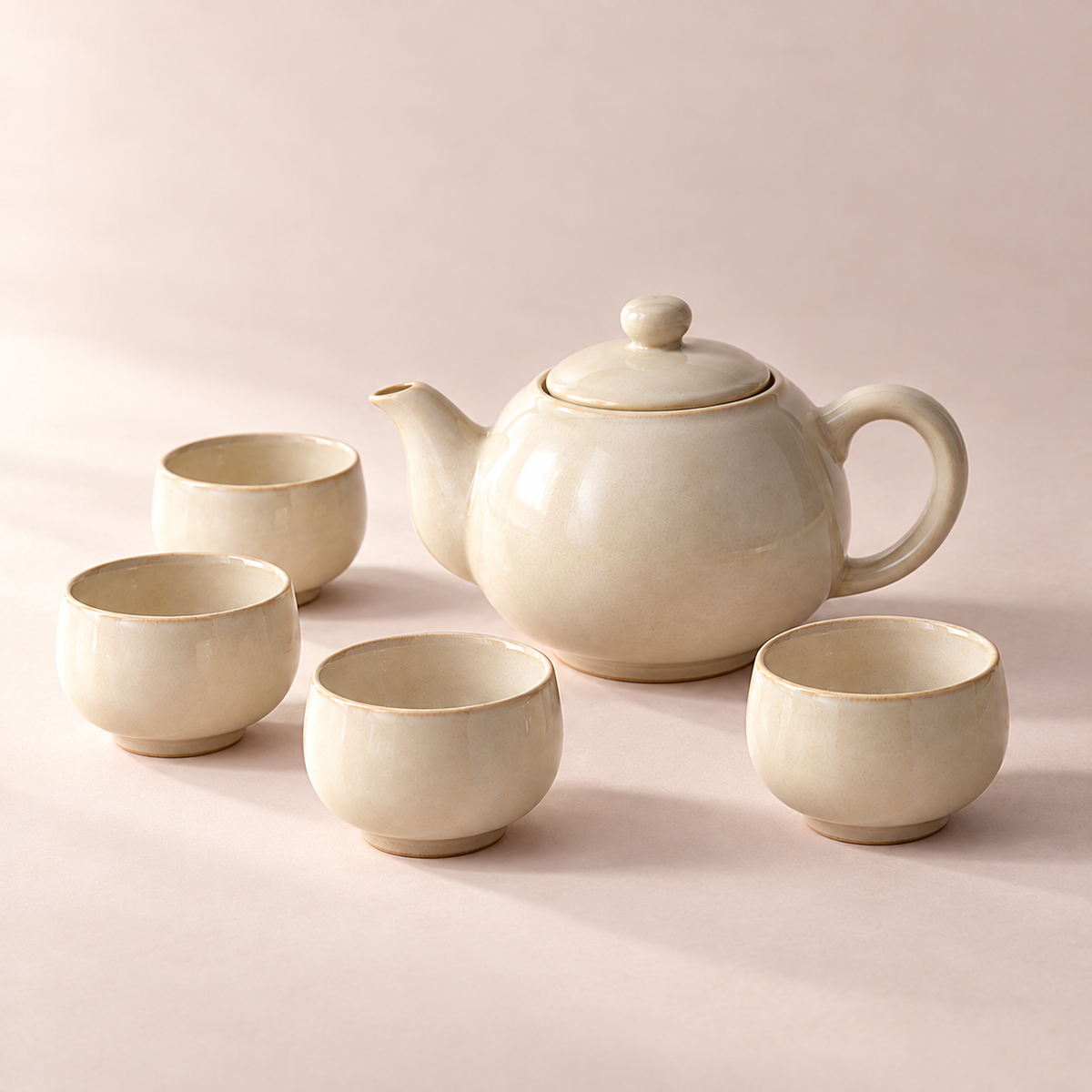Dawn Tea Service in warm ivory — another view of the same set