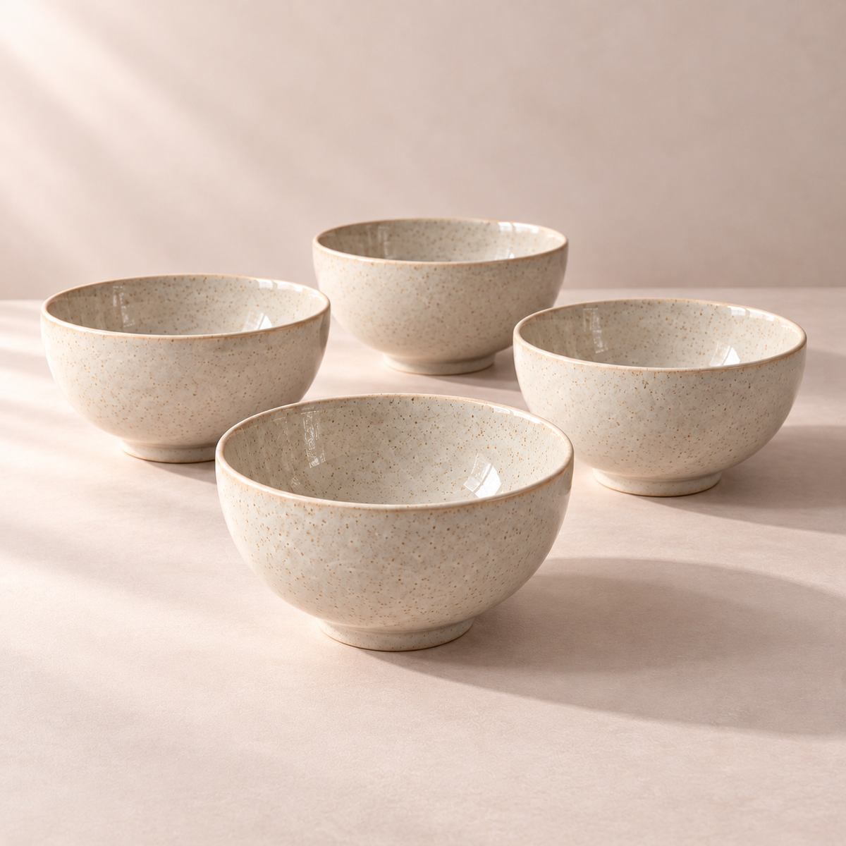 Oat Nest Bowl Set in oat white — another view of the same set