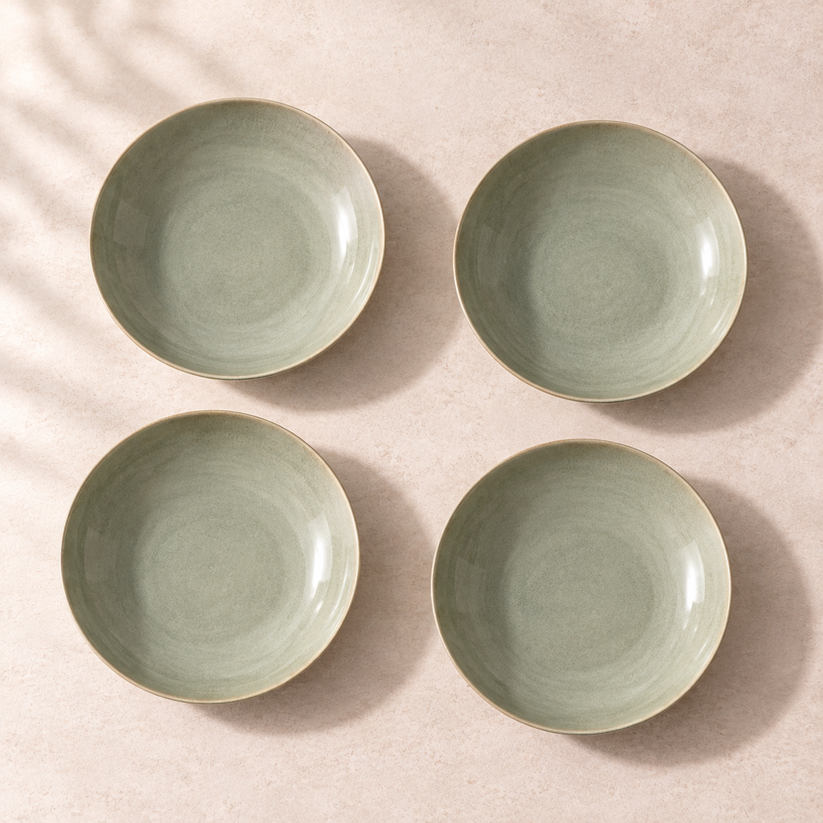 Sage Arc Pasta Bowl Set in grey sage — another view of the same set